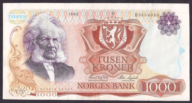 Hovedbilde 1000 kr 1982 B Kv 1+ (B5864880)