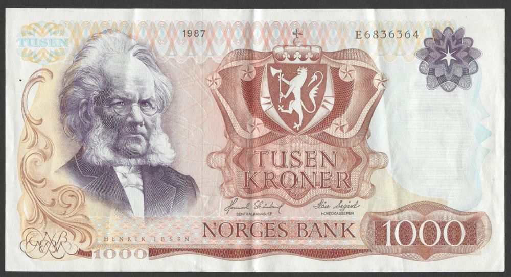 1000 kr 1987 E Kv VF (E.6836364) 