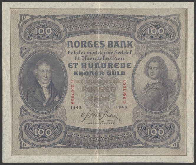 Hovedbilde 100 kr 1943 C kv 1+ (C2567659) 