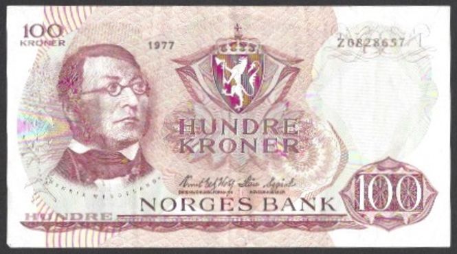 Hovedbilde 100 kr 1977 Z Kv g1 (Z.0828657) - Erstatning