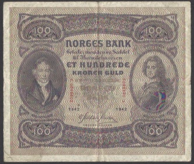 Hovedbilde 100 kr 1942 C Kv g1 (C.0648602)
