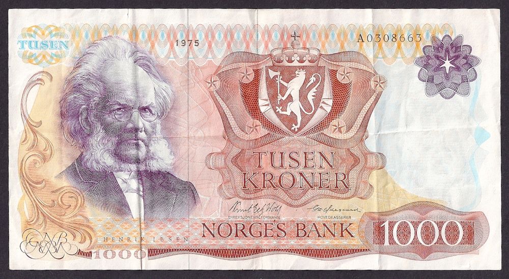1000 kr 1975 A Kv 1 svak
