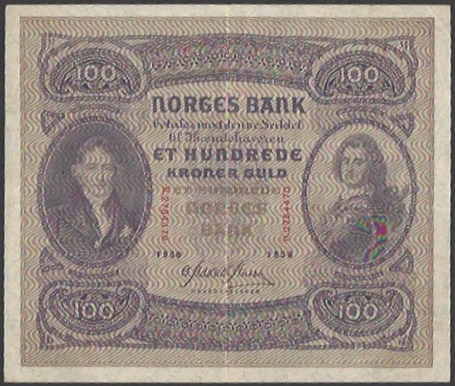 Hovedbilde 100 kr 1938 B kv g1 (B.2754470)