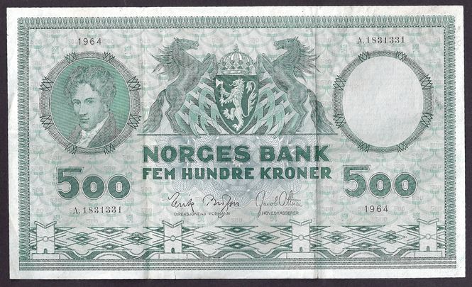 Hovedbilde 500 kr 1964 A kv 1 (A.1831331)