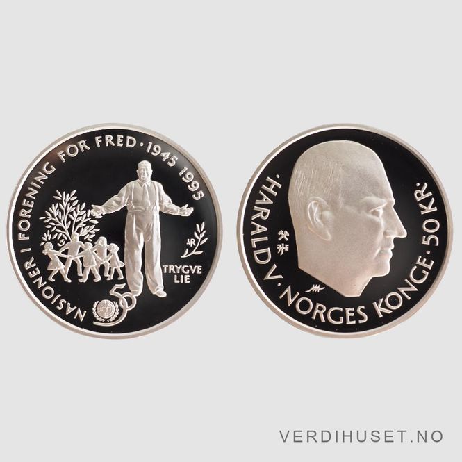 Hovedbilde 50 Kr 1995 - 50 års jubileum for FN, sølv