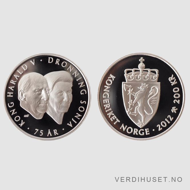 Hovedbilde 200 Kr 2012 - Kong Harald og dronning Sonja 75 år