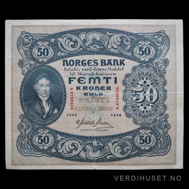 Hovedbilde 50 kr 1940 B kv g1- (B.8735626)