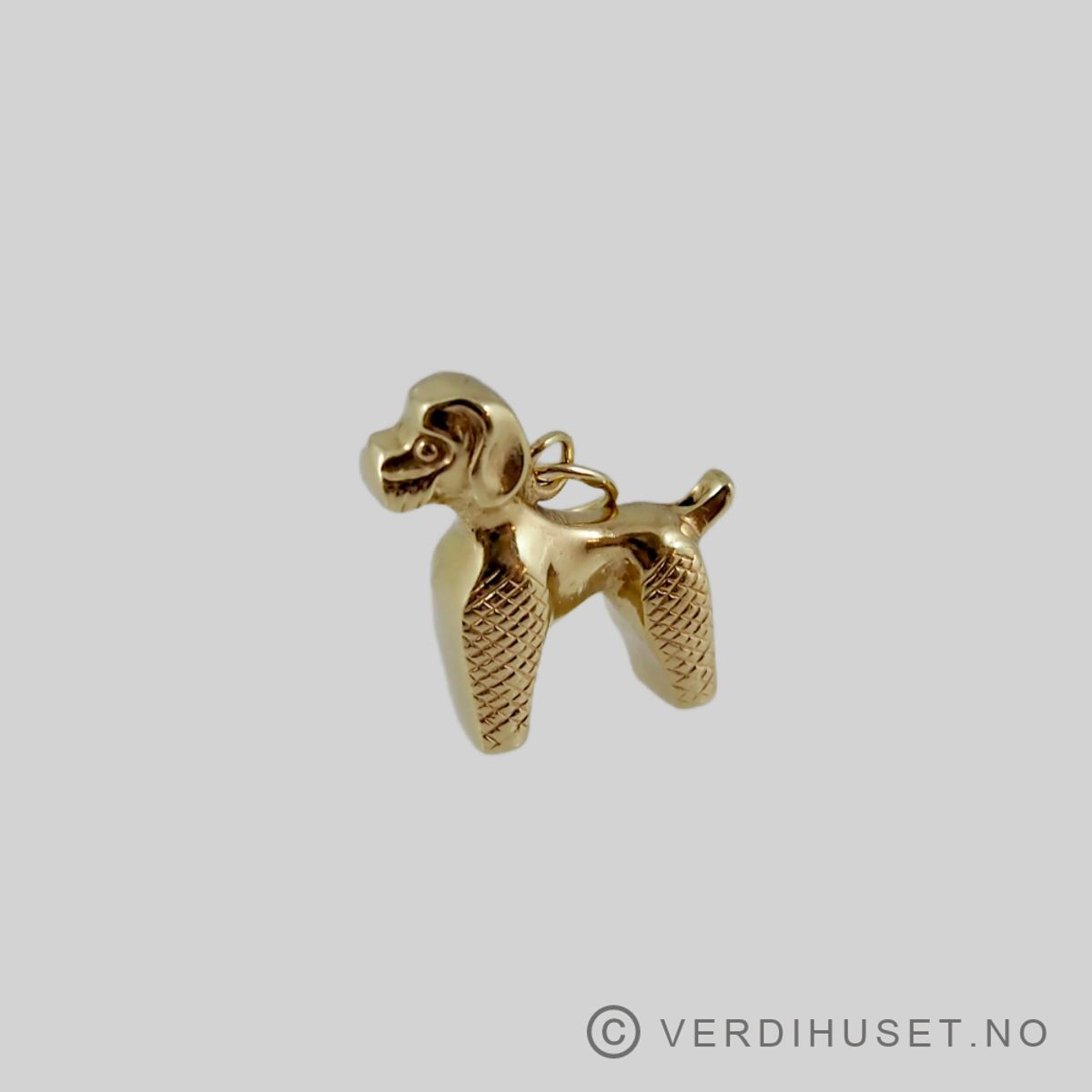 Charm i 14 K gull - Hund