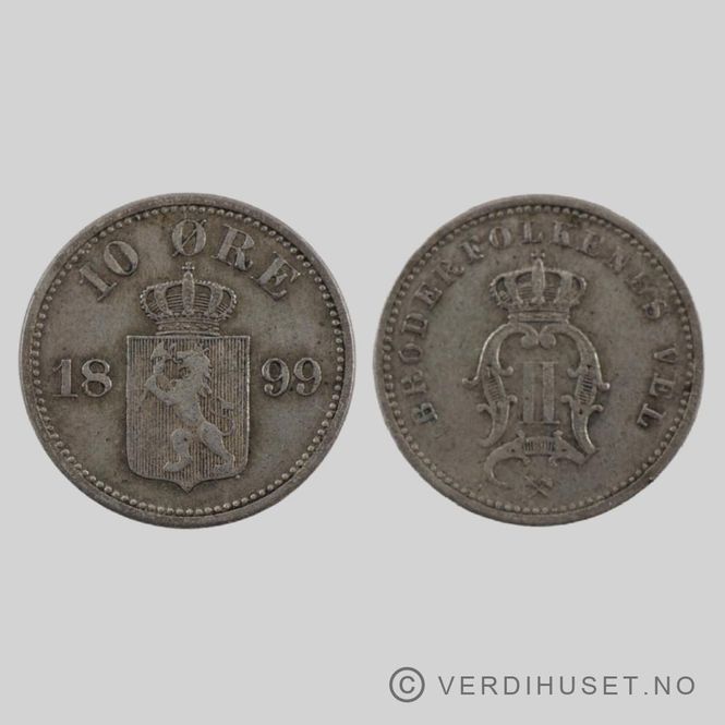 Hovedbilde 10 øre 1899 Kv 1