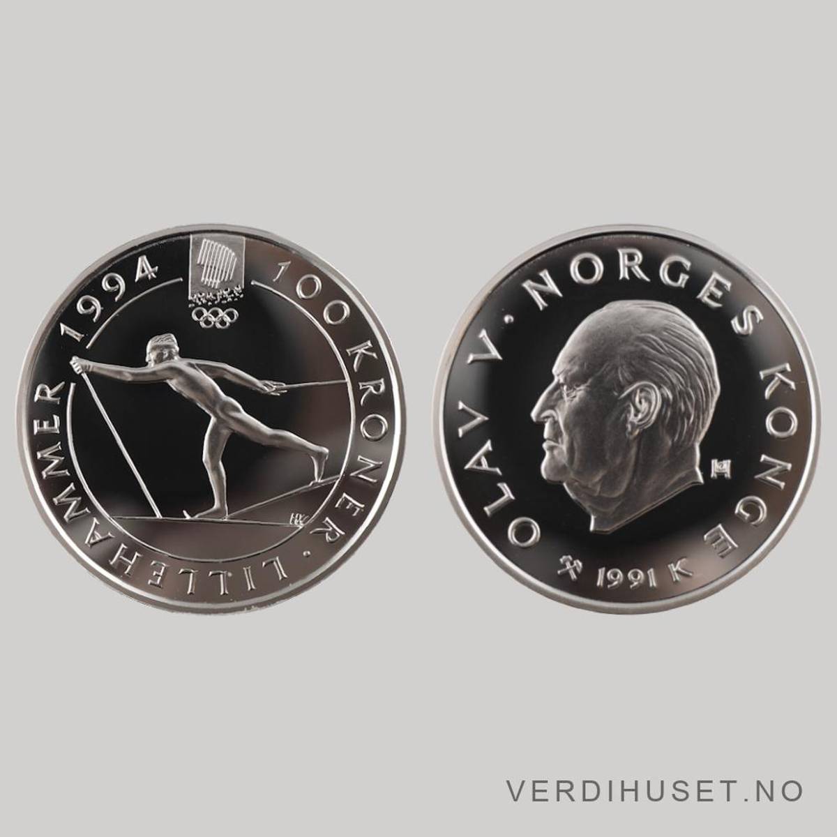 100 Kr 1991 -  Lillehammer OL - Langrennsløper