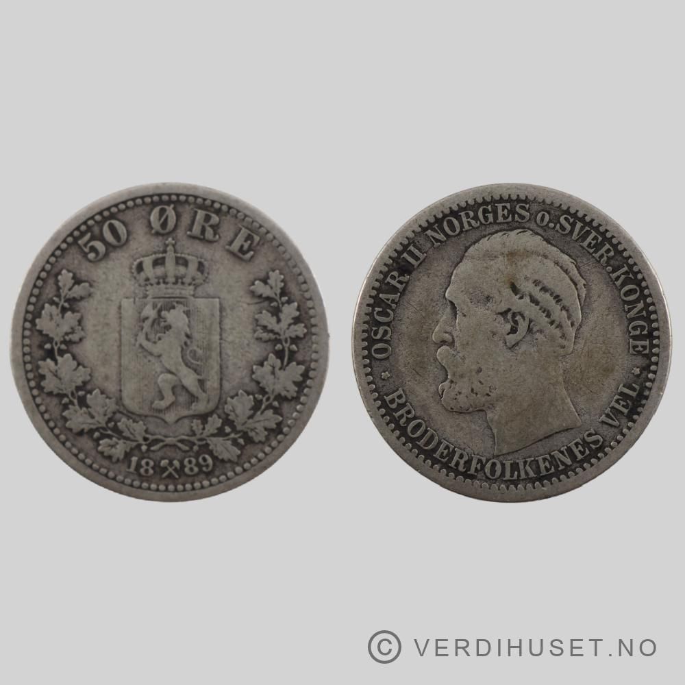 50 Øre 1889 Kv 1-
