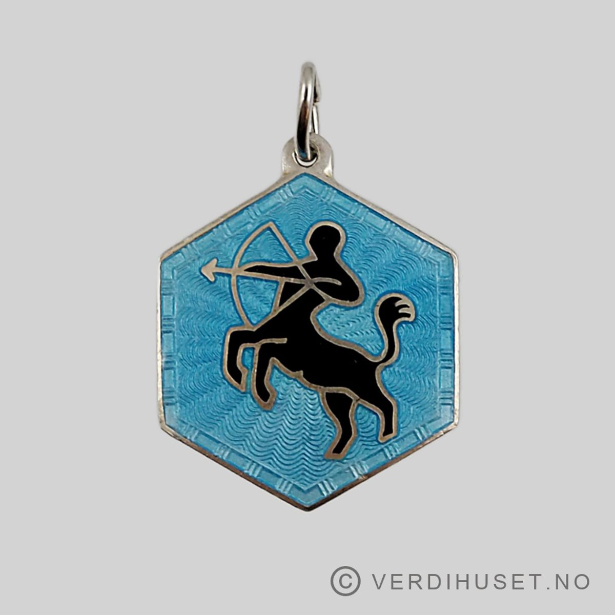 Anheng i forgylt sølv med emalje - Stjernetegn Skytten