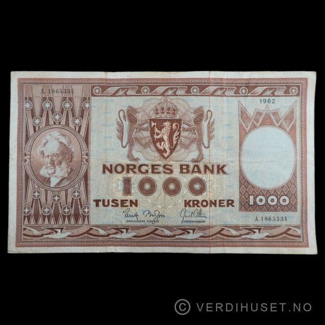 Hovedbilde 1000 Kr 1962 A Kv 1-  (A.1865334)