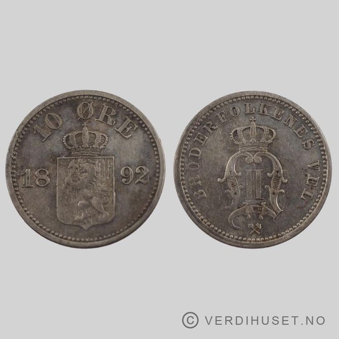 Hovedbilde 10 Øre 1892 Kv g01