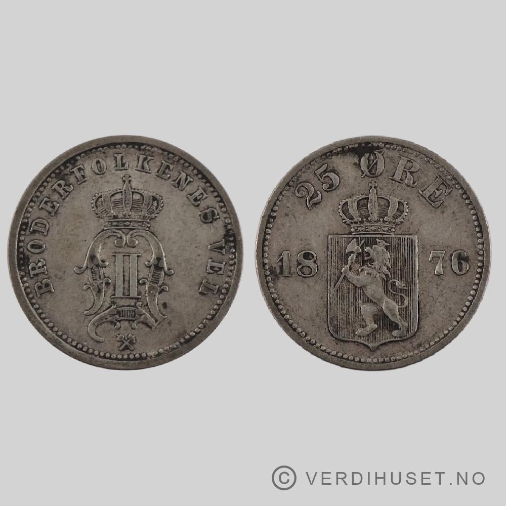 25 Øre 1876 Kv g1+