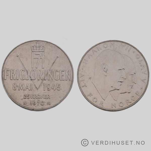 Hovedbilde 25  Kr 1970 - Sølv invest ca 10 % over spott