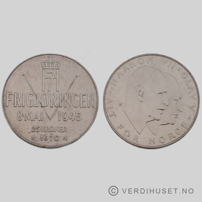 Hovedbilde 25  Kr 1970 - Sølv invest ca 10 % over spott