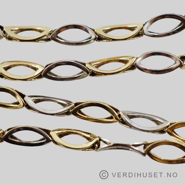 Hovedbilde Halssmykke i 14 K hvitt og gult gull