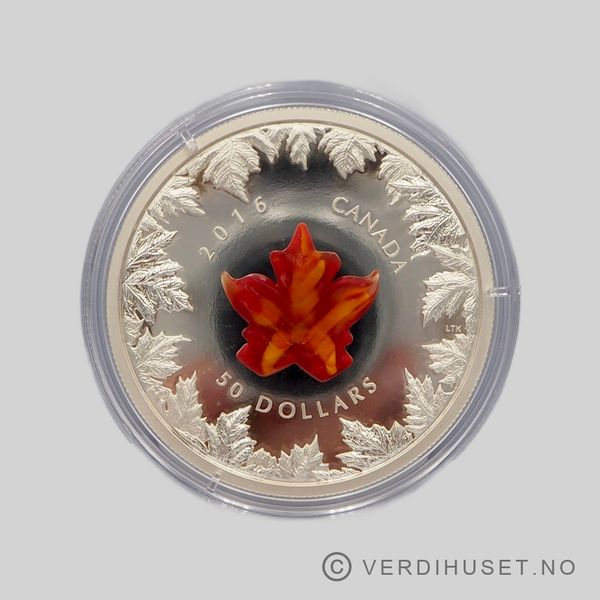 Hovedbilde Murano Maple Leaf i sølv - Canada