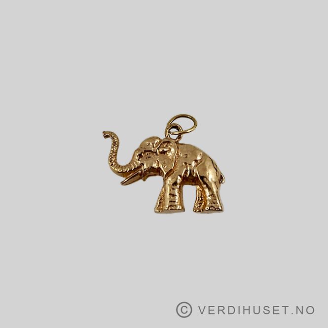 Hovedbilde Charm i 9 K gull - Elefant