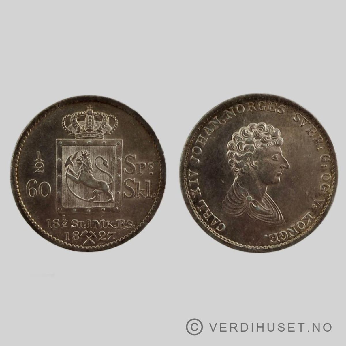 1/2 speciedaler 1827 Kv 0/01