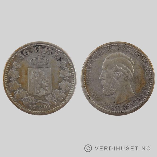 Hovedbilde 50 Øre 1901 Kv g1-