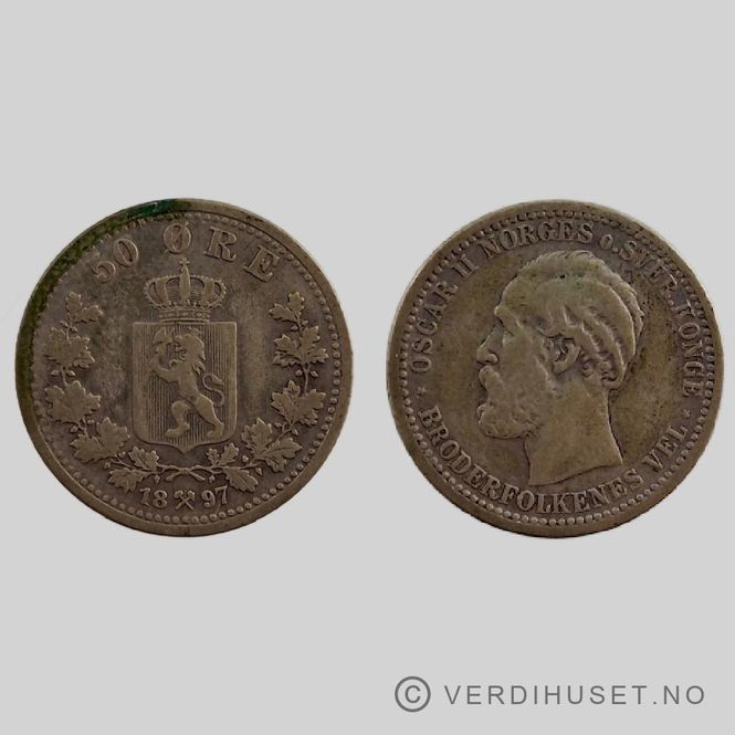 Hovedbilde 50 Øre 1897 Kv 1