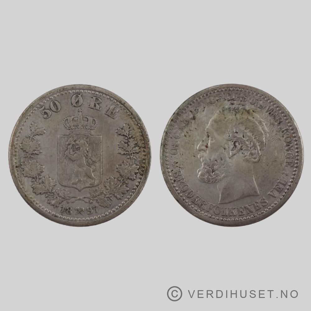 50 Øre 1897 Kv 1+
