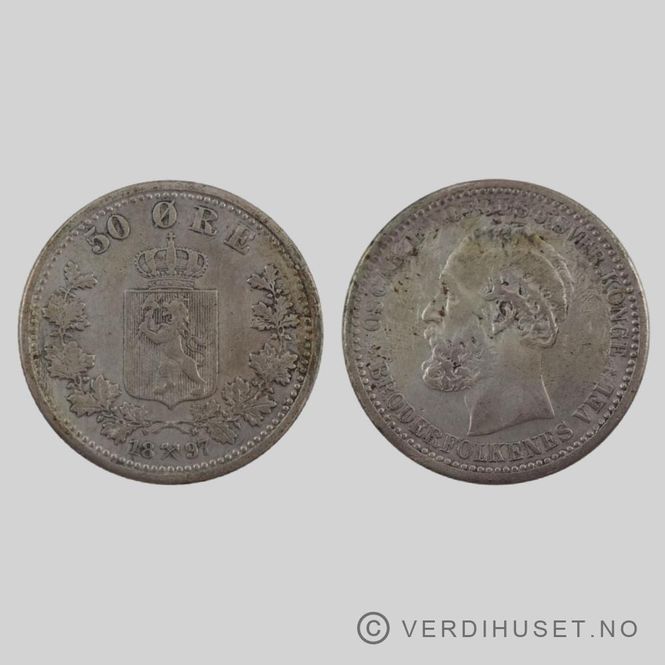 Hovedbilde 50 Øre 1897 Kv 1+