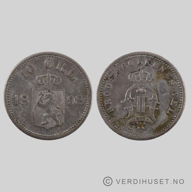 Hovedbilde 10 øre 1898 Kv 01