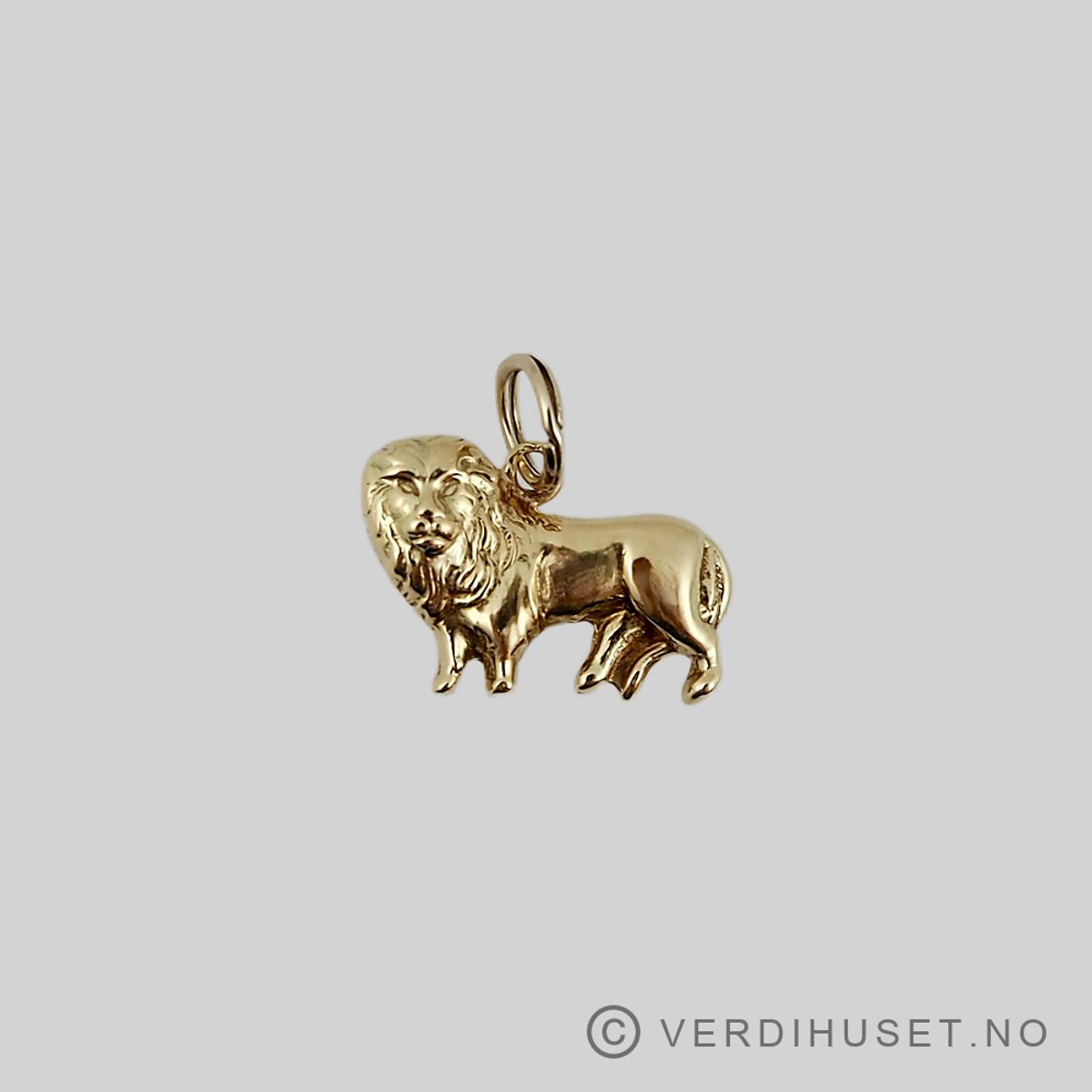 Charm i 14 K gull - Løve