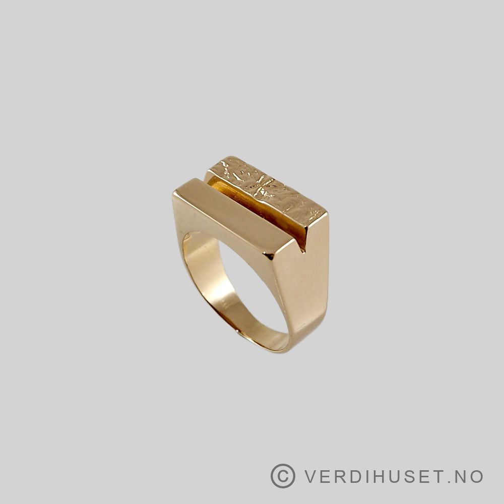 Herrering i 14 K gull