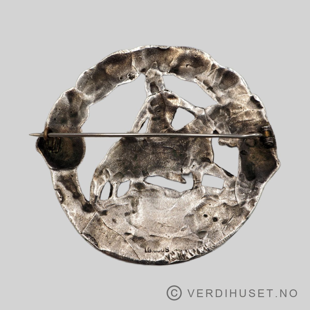 Nasjonalromantisk brosje i sølv - 